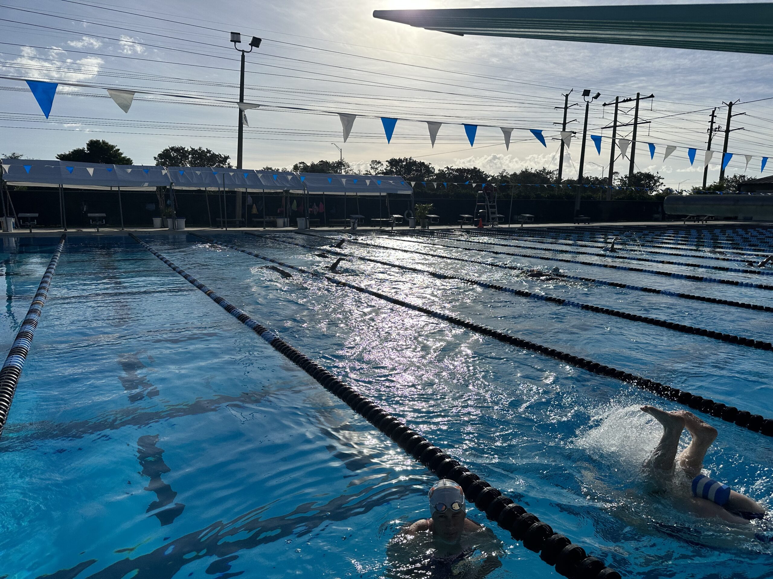 The enormous swim camp pool 